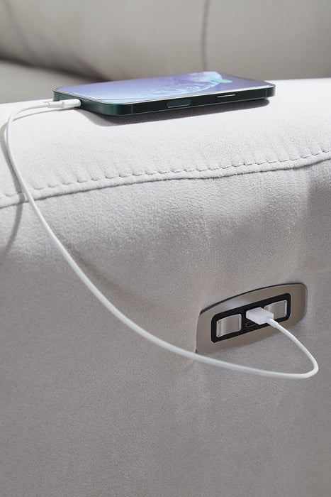 Social Pointe 6-Piece Reclining Sectional with Storage Console