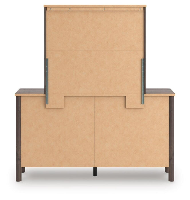 Pamytta King Upholstered Panel Bed, Dresser, Mirror, Chest and Nightstand