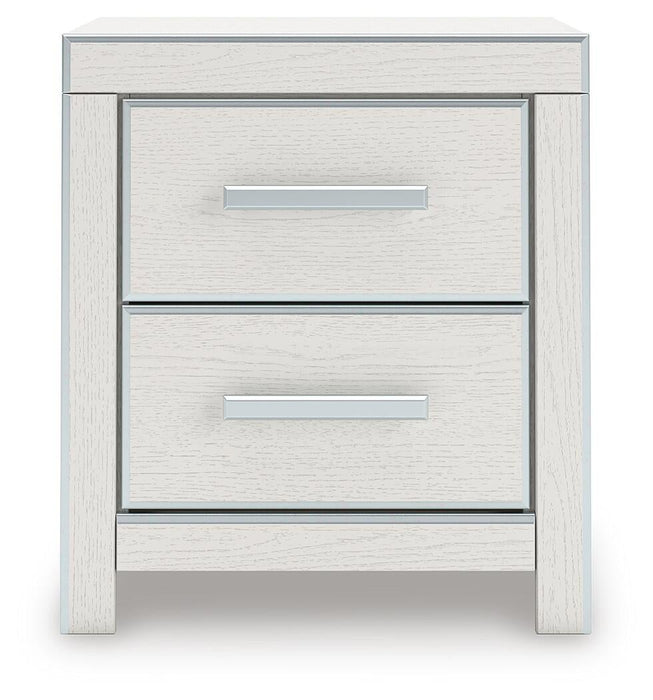 Zuraleus King Upholstered Panel Platform Bed, Dresser, Mirror and Nightstand