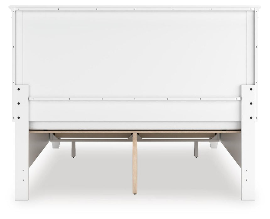 Fortman Queen Panel Storage Bed with Mirrored Dresser and Nightstand