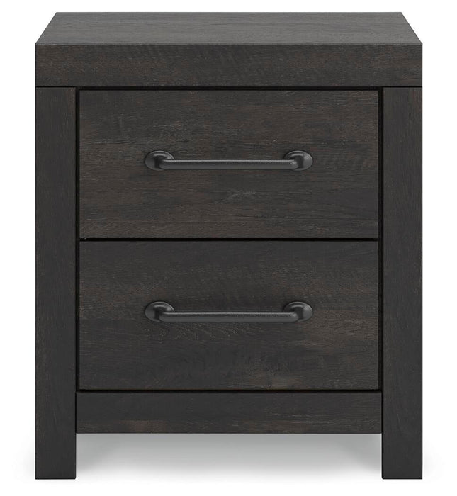 Delmorta Twin Panel Storage Bed, Dresser, Mirror and Nightstand