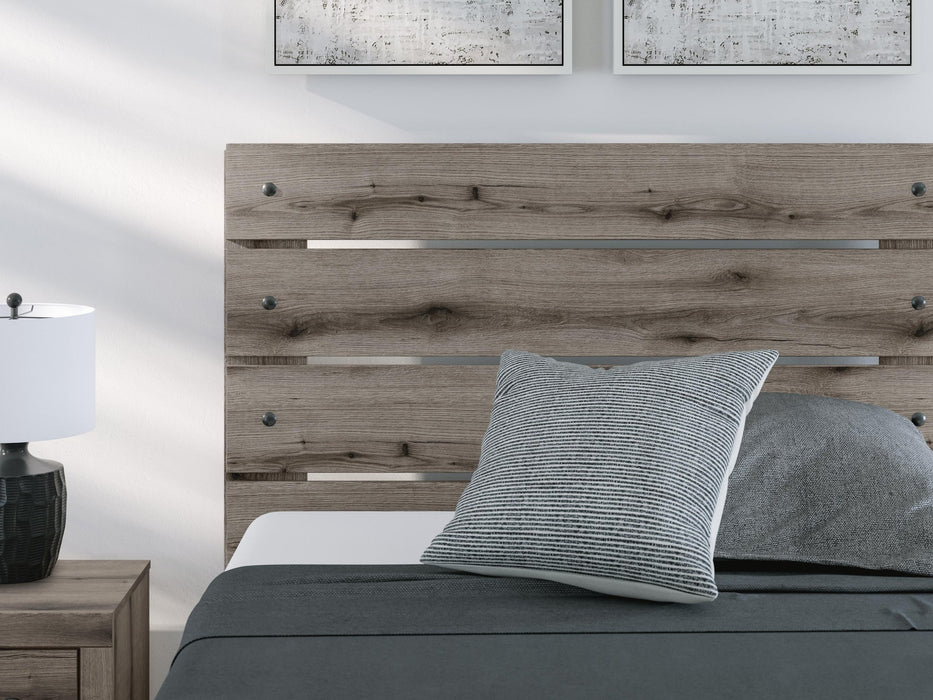 Urbanoore Full Panel Bed with Storage, Dresser and Mirror