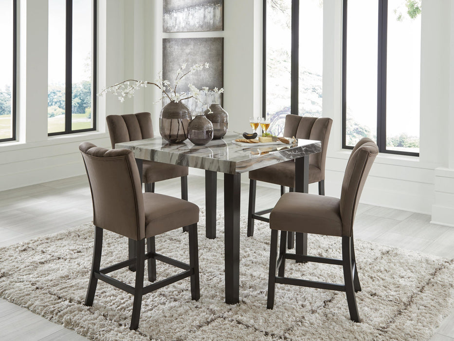 Jazmore Counter Height Dining Table and 4 Barstools